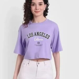 Women Oversize printed crop Top by Illuminati Fashion