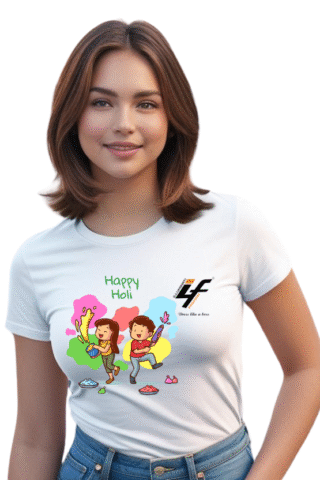 Holi T-shirt for Women by ILLUMINATI FASHION
