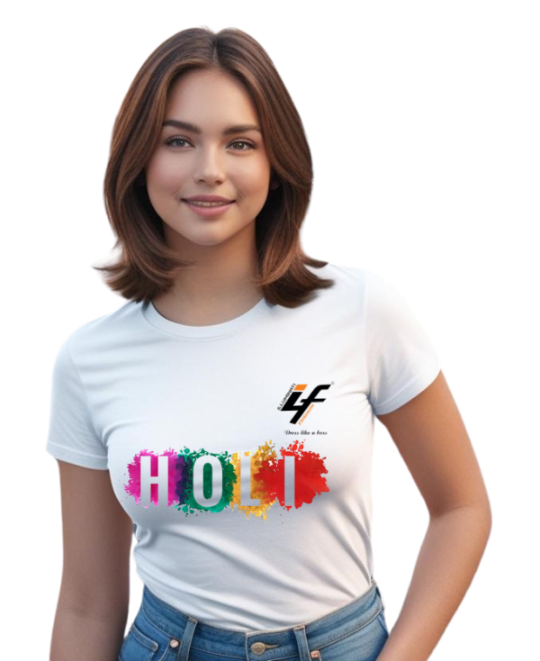 Holi T-shirt for Women by ILLUMINATI FASHION