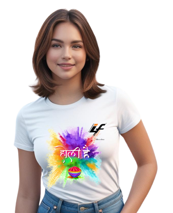 Holi T-shirt for Women by ILLUMINATI FASHION