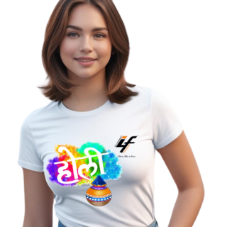 Holi T-shirt for Women by ILLUMINATI FASHION