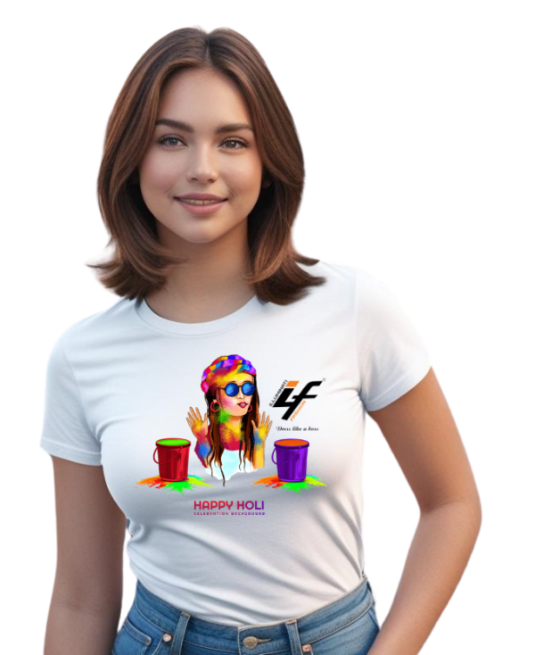 Holi T-shirt for Women by ILLUMINATI FASHION