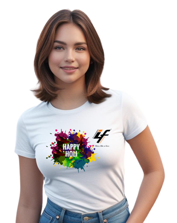 Holi T-shirt for Women by ILLUMINATI FASHION