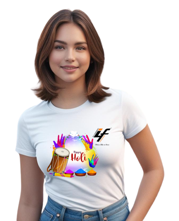 Holi T-shirt for Women by ILLUMINATI FASHION