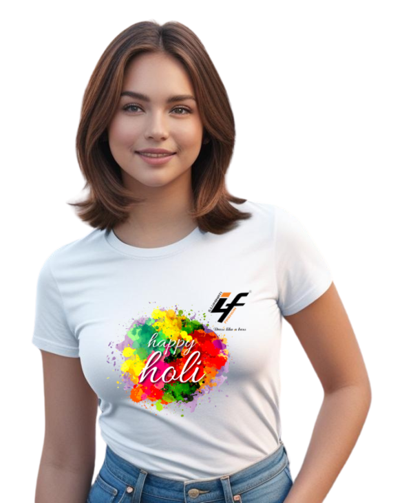 Holi T-shirt for Women by ILLUMINATI FASHION